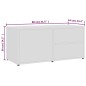 vidaXL TV-Schrank Weiß 80x34x36 cm Holzwerkstoff vidaXL TV-Schrank Weiß 80x34x36 cm Holzwerkstoff