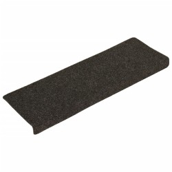 vidaXL Treppenmatten 15 Stk. Nadelvlies 65x21x4 cm Grau