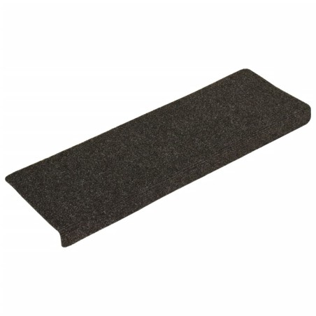 vidaXL Treppenmatten 15 Stk. Nadelvlies 65x21x4 cm Grau