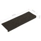 vidaXL Treppenmatten 15 Stk. Nadelvlies 65x21x4 cm Grau vidaXL Treppenmatten 15 Stk. Nadelvlies 65x21x4 cm Grau