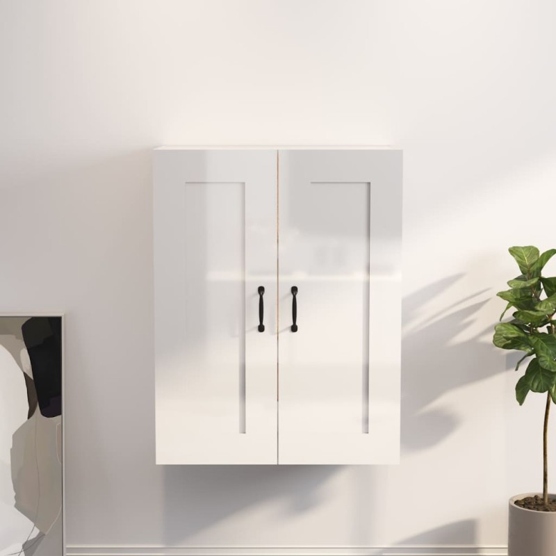 vidaXL Hängeschrank Hochglanz-Weiß 69,5x32,5x90 cm vidaXL Hängeschrank Hochglanz-Weiß 69,5x32,5x90 cm