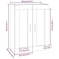 vidaXL Hängeschrank Hochglanz-Weiß 69,5x32,5x90 cm vidaXL Hängeschrank Hochglanz-Weiß 69,5x32,5x90 cm