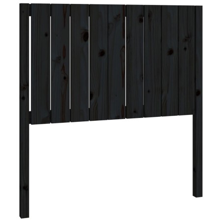 vidaXL Kopfteil Schwarz 95,5x4x100 cm Massivholz Kiefer