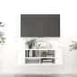 vidaXL TV-Wandschrank Hochglanz-Weiß 102x35x35 cm Holzwerkstoff vidaXL TV-Wandschrank Hochglanz-Weiß 102x35x35 cm Holzwerkstoff
