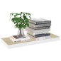 vidaXL Schweberegale 2 Stk. Eiche und Weiß 60x23,5x3,8 cm MDF vidaXL Schweberegale 2 Stk. Eiche und Weiß 60x23,5x3,8 cm MDF