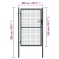 vidaXL Mesh-Gartentor Verzinkter Stahl 100 x 200 cm Grau vidaXL Mesh-Gartentor Verzinkter Stahl 100 x 200 cm Grau