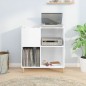 vidaXL Plattenschrank Hochglanz-Weiß 84,5x38x89 cm Holzwerkstoff vidaXL Plattenschrank Hochglanz-Weiß 84,5x38x89 cm Holzwerkstoff