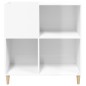 vidaXL Plattenschrank Hochglanz-Weiß 84,5x38x89 cm Holzwerkstoff vidaXL Plattenschrank Hochglanz-Weiß 84,5x38x89 cm Holzwerkstoff