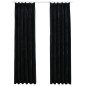 vidaXL Verdunkelungsvorhänge mit Haken 2 Stk. Samt Schwarz 140x245 cm vidaXL Verdunkelungsvorhänge mit Haken 2 Stk. Samt Schwarz 140x245 cm