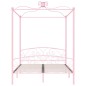 vidaXL Himmelbett-Gestell Rosa Metall 160 x 200 cm
