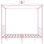 vidaXL Himmelbett-Gestell Rosa Metall 160 x 200 cm