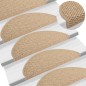 vidaXL Treppenmatten Selbstklebend Sisal-Optik 15 Stk. 65x21x4 cm Sand vidaXL Treppenmatten Selbstklebend Sisal-Optik 15 Stk. 65x21x4 cm Sand