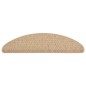 vidaXL Treppenmatten Selbstklebend Sisal-Optik 15 Stk. 65x21x4 cm Sand vidaXL Treppenmatten Selbstklebend Sisal-Optik 15 Stk. 65x21x4 cm Sand