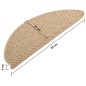 vidaXL Treppenmatten Selbstklebend Sisal-Optik 15 Stk. 65x21x4 cm Sand vidaXL Treppenmatten Selbstklebend Sisal-Optik 15 Stk. 65x21x4 cm Sand