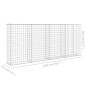 vidaXL Gabionenwand mit Abdeckung Verzinkter Stahl 200×20×85 cm vidaXL Gabionenwand mit Abdeckung Verzinkter Stahl 200×20×85 cm