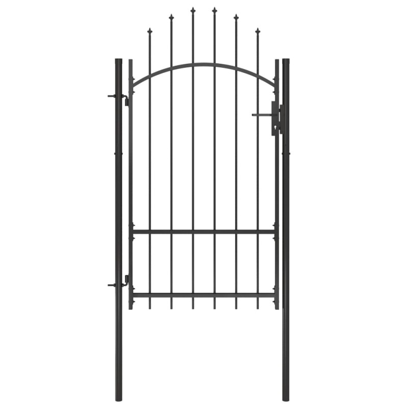 vidaXL Gartentor Stahl 1x2,2 m Schwarz vidaXL Gartentor Stahl 1x2,2 m Schwarz