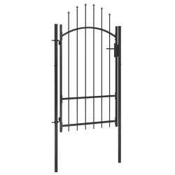vidaXL Gartentor Stahl 1x2,2 m Schwarz