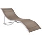 vidaXL Klappbare Sonnenliegen 2 Stk. Taupe Textilene vidaXL Klappbare Sonnenliegen 2 Stk. Taupe Textilene