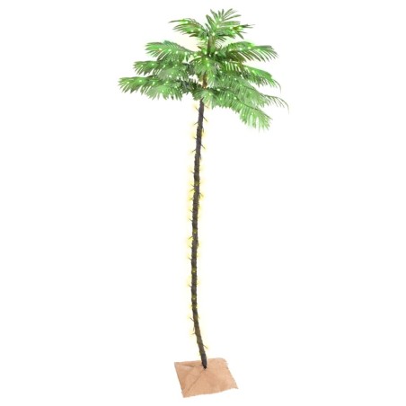 vidaXL Künstliche Palme mit 252 LEDs Warmweiß 400 cm
