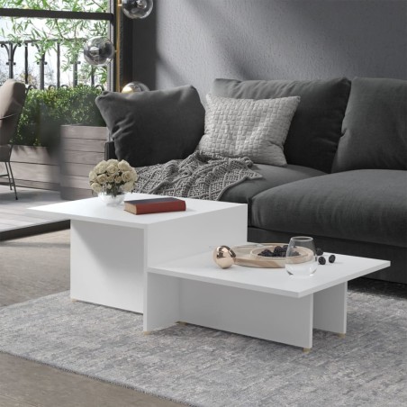 vidaXL Couchtisch Weiß 111,5x50x33 cm Holzwerkstoff