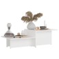 vidaXL Couchtisch Weiß 111,5x50x33 cm Holzwerkstoff vidaXL Couchtisch Weiß 111,5x50x33 cm Holzwerkstoff