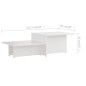 vidaXL Couchtisch Weiß 111,5x50x33 cm Holzwerkstoff vidaXL Couchtisch Weiß 111,5x50x33 cm Holzwerkstoff