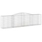 vidaXL Gabione mit Hochbogen 400x50x100/120 cm Verzinktes Eisen vidaXL Gabione mit Hochbogen 400x50x100/120 cm Verzinktes Eisen