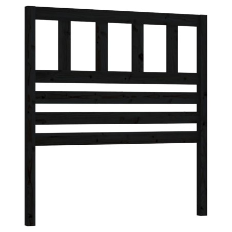 vidaXL Kopfteil Schwarz 96x4x100 cm Massivholz Kiefer