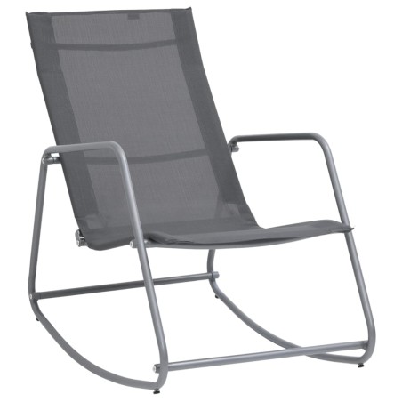 vidaXL Garten-Schaukelstuhl Grau 95x54x85 cm Textilene