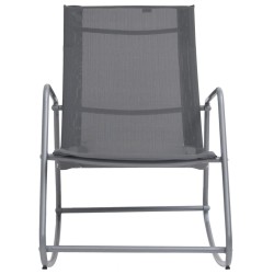 vidaXL Garten-Schaukelstuhl Grau 95x54x85 cm Textilene