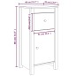 vidaXL Sideboard Weiß 40x35x80 cm Massivholz Kiefer vidaXL Sideboard Weiß 40x35x80 cm Massivholz Kiefer