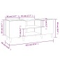 vidaXL Plattenschrank Schwarz 121x38x48 cm Holzwerkstoff vidaXL Plattenschrank Schwarz 121x38x48 cm Holzwerkstoff