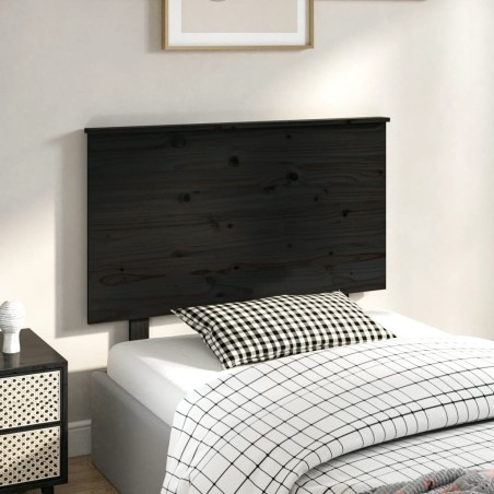 vidaXL Kopfteil Schwarz 94x6x82,5 cm Massivholz Kiefer