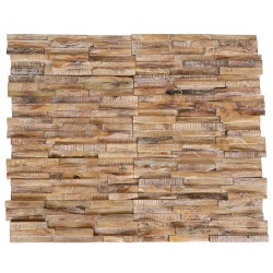 vidaXL 3D-Wandverkleidung 10 Stk. 1,01 m² Massivholz Teak