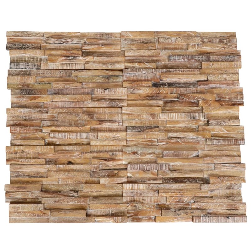 vidaXL 3D-Wandverkleidung 10 Stk. 1,01 m² Massivholz Teak vidaXL 3D-Wandverkleidung 10 Stk. 1,01 m² Massivholz Teak