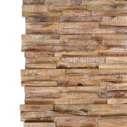 vidaXL 3D-Wandverkleidung 10 Stk. 1,01 m² Massivholz Teak
