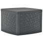 vidaXL Beistelltisch Anthrazit 54×54×36,5 cm Kunststoff vidaXL Beistelltisch Anthrazit 54×54×36,5 cm Kunststoff