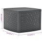 vidaXL Beistelltisch Anthrazit 54×54×36,5 cm Kunststoff vidaXL Beistelltisch Anthrazit 54×54×36,5 cm Kunststoff