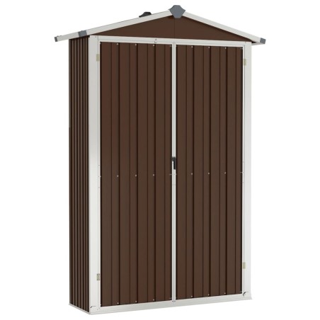 vidaXL Geräteschuppen Braun 116x45x175 cm Verzinkter Stahl