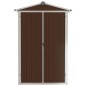 vidaXL Geräteschuppen Braun 116x45x175 cm Verzinkter Stahl vidaXL Geräteschuppen Braun 116x45x175 cm Verzinkter Stahl