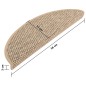 vidaXL Treppenmatten Selbstklebend Sisal 15 Stk. 56x17x3cm Dunkelbeige vidaXL Treppenmatten Selbstklebend Sisal 15 Stk. 56x17x3cm Dunkelbeige