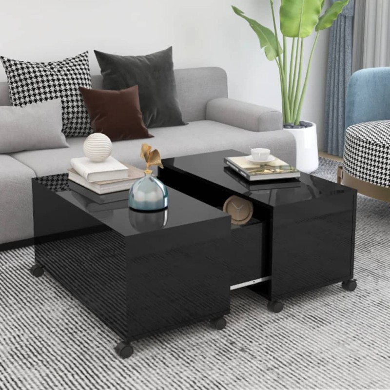 vidaXL Couchtisch Hochglanz-Schwarz 75x75x38 cm Holzwerkstoff vidaXL Couchtisch Hochglanz-Schwarz 75x75x38 cm Holzwerkstoff