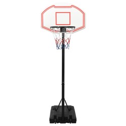 vidaXL Basketballständer Weiß 237-307 cm Polyethylen