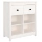 vidaXL Sideboard Weiß 70x35x80 cm Massivholz Kiefer vidaXL Sideboard Weiß 70x35x80 cm Massivholz Kiefer