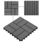 vidaXL Terrassenfliesen 11 Stück WPC 30 x 30 cm 1 qm Grau vidaXL Terrassenfliesen 11 Stück WPC 30 x 30 cm 1 qm Grau