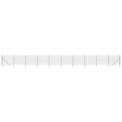 vidaXL Maschendrahtzaun Anthrazit 1,8x25 m Verzinkter Stahl