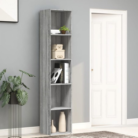 vidaXL Bücherregal Grau Sonoma 40x30x189 cm Holzwerkstoff