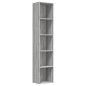 vidaXL Bücherregal Grau Sonoma 40x30x189 cm Holzwerkstoff vidaXL Bücherregal Grau Sonoma 40x30x189 cm Holzwerkstoff