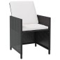 vidaXL 13-tlg. Garten-Essgruppe mit Auflagen Poly Rattan Schwarz vidaXL 13-tlg. Garten-Essgruppe mit Auflagen Poly Rattan Schwarz