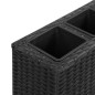 vidaXL Garten-Hochbeet mit 4 Töpfen 80x22x79 cm Poly Rattan Schwarz vidaXL Garten-Hochbeet mit 4 Töpfen 80x22x79 cm Poly Rattan Schwarz